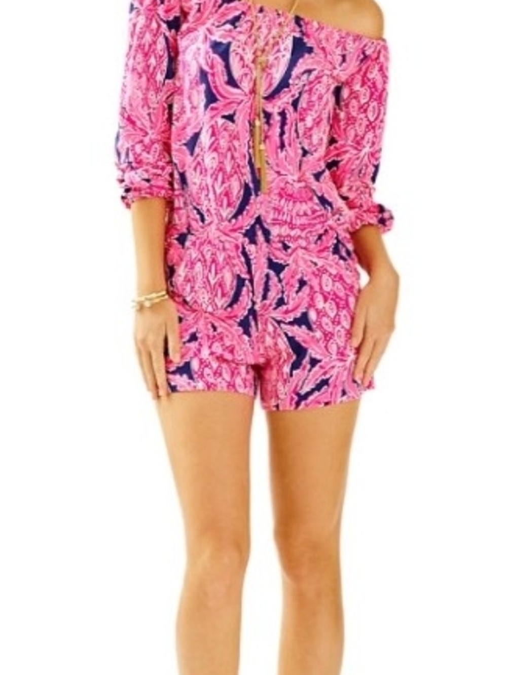 Lilly Pulitzer Lana Off-Shoulder Romper